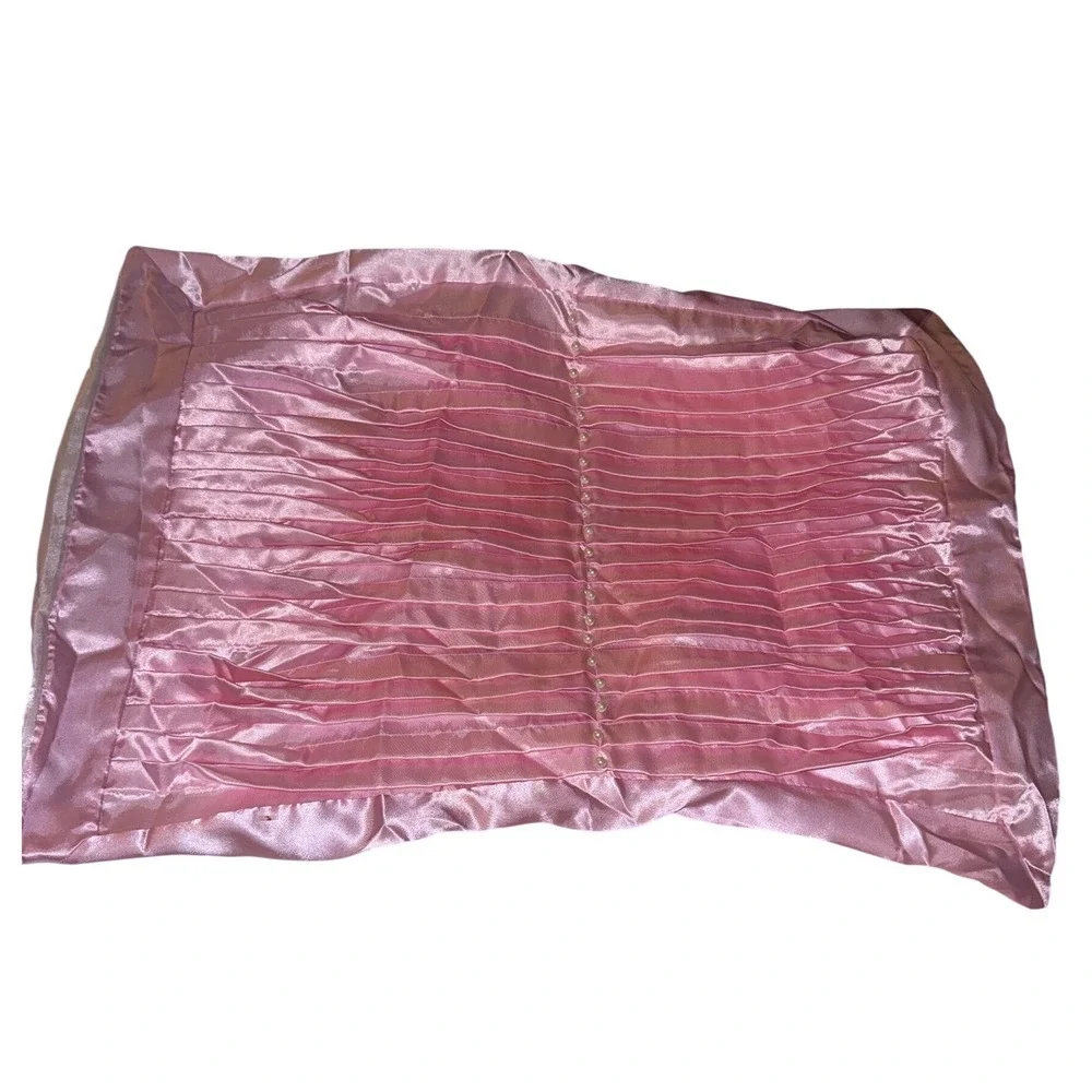 Vtg‎ 80's Seventeen Pink Satin Pearl Twin Comforter Set Balletcore Princess Y2K